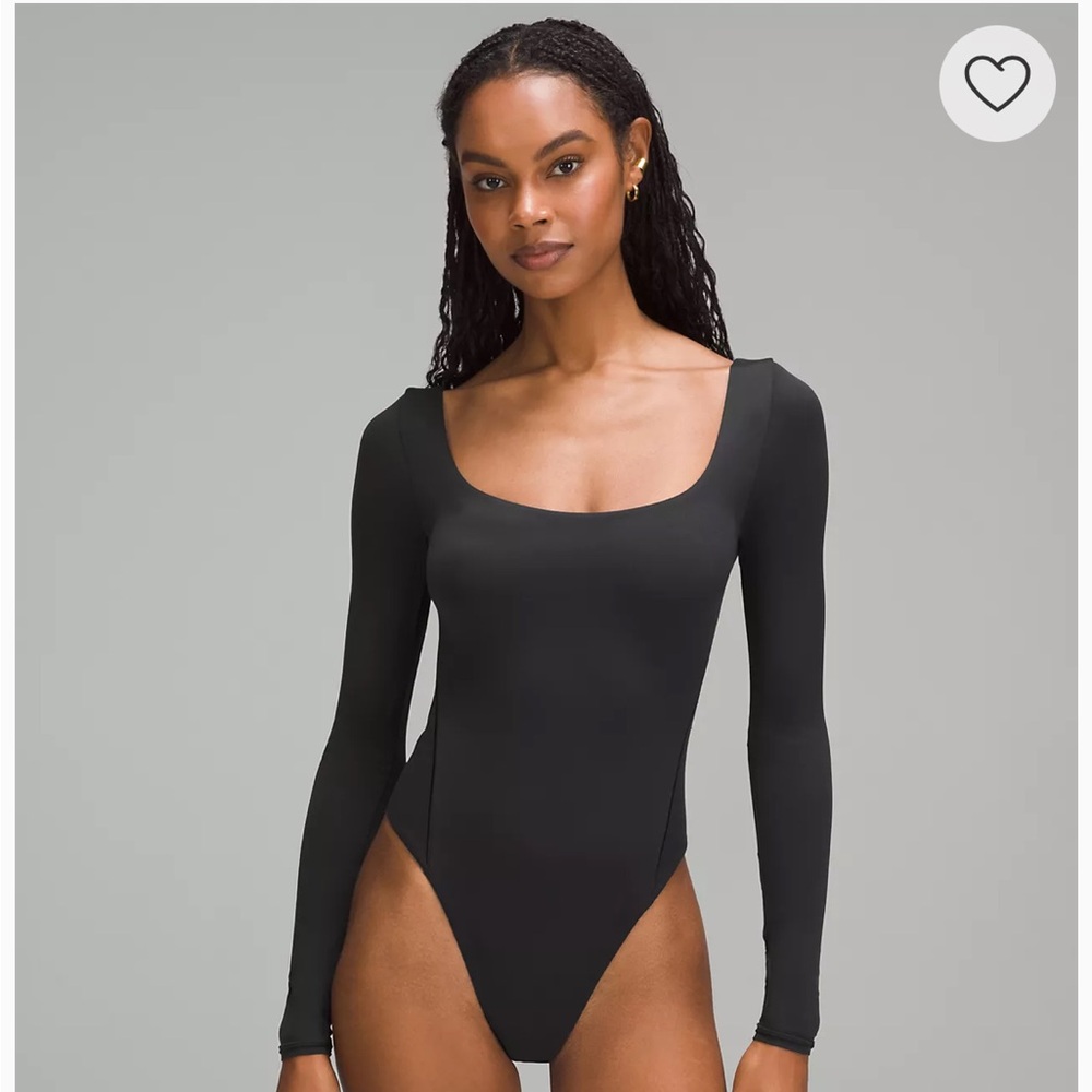 Lululemon Wundermost Ultra-Soft Nulu Square-Neck Long-Sleeve Bodysuit, Size S